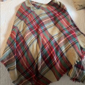 Plaid Poncho